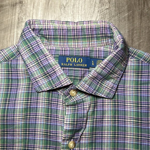 Polo Ralph Lauren Light Flannel Long Sleeve Button Down - Large - Picture 6 of 6